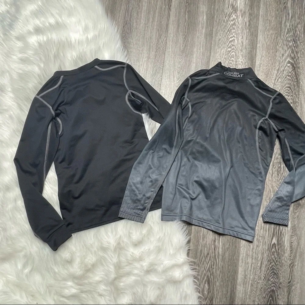 NIKE Boys Medium Shirt Lot Pro Combat, Dri Fit Black